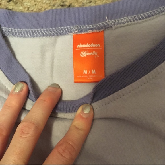 Cakeworthy Nickelodeon Rugrats Angelica purple embroidered babydoll tshirt dress - Picture 4 of 4